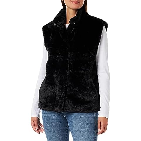 VERO MODA Women's Faux Fur Waistcoat Cover