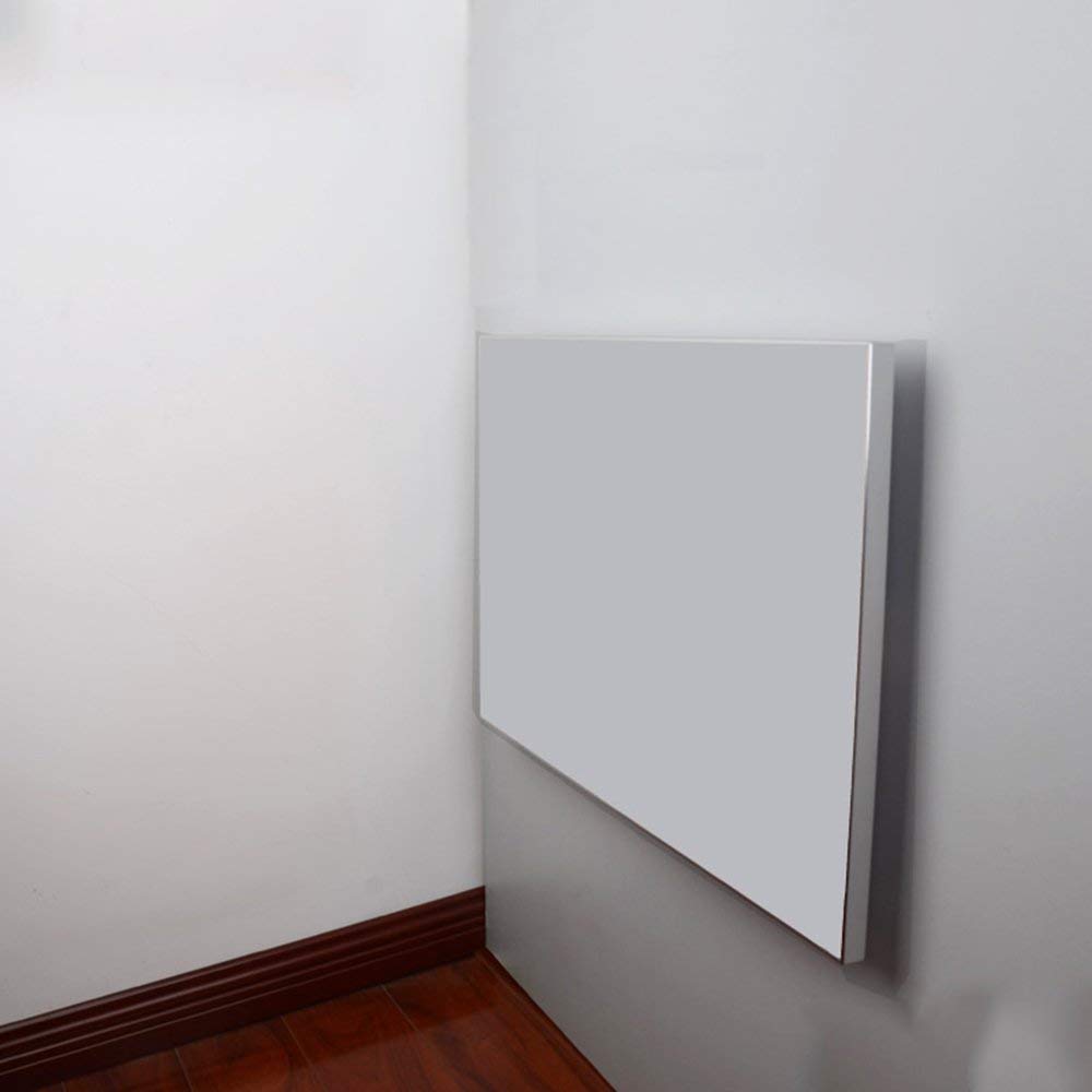 Optimiser petit espace avec cette table murale rabattable grise pour cuisine