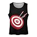 Bulls Eye Target Mens Tank Top Gym Muscle Tee Sleeveless Sports Bodybuilder T-Shirt Beach M