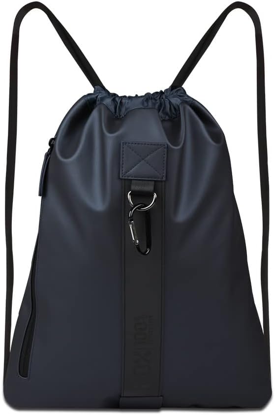GOX Drawstring Bag Small Gym Bag for Women Men, Lightweight Sport Sackpack with Reflective Strip for Travel, Yoga, Hiking