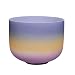 ENERGYSOUND Frosted A Note Third Eye Chakra Rainbow Colored Quartz Crystal Singing Bowl 8 inch