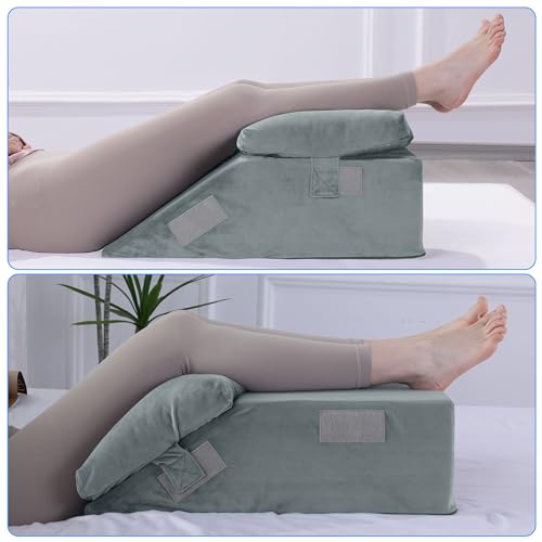 HOMBYS Travesseiro ajustável para elevação de pernas, almofadas de espuma de alta densidade para ele