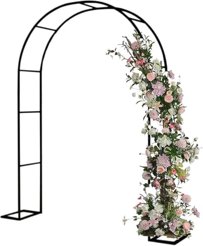 MISKYN Arco for Plantas De Metal for Rosal Trepador, Marco De Soporte De Jardín con Base, Arco Jardin Exterior, Negro 140X230cm 180X230cm 300X230cm,Verde,W3.5M*H2.2M