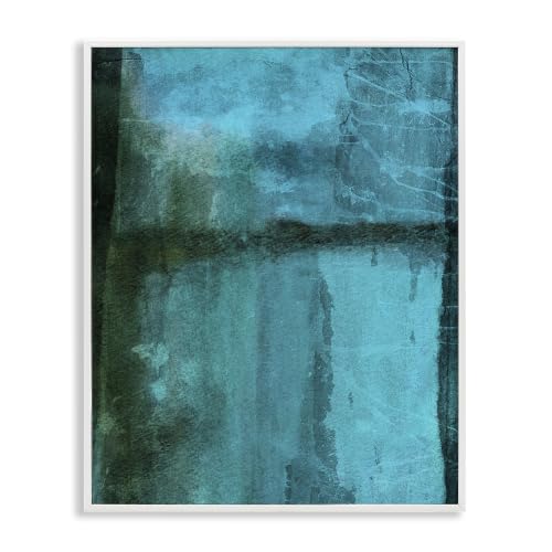 Abstract Blue Lake Landscape, 16 x 20 Inch Framed Giclée Print