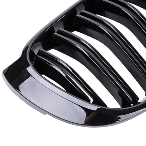 Parrilla delantera de coche para X3 F25 y X4 F26 (2014-2017) en negro brillante con listones dobles 6