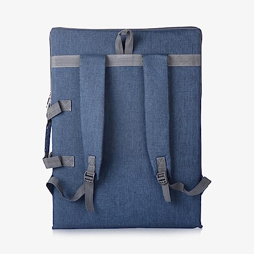 Vaveren Estojo de portfólio de arte Artista Mochila Pintores Portátil Paleta de transporte Azul Hobb