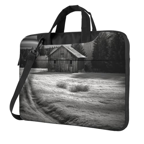 Maletín para portátil Barn negro y blanco unisex miniatura 1