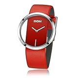 DOM Women's Wrist Watches red Unique Design Ladies Fashion Simple Casual Style Hollow Out Quartz...