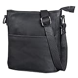 PRAKTISCH – Handtasche mit großem Hauptfach und zwei Innenfächern mit YKK-Reißverschlüssen bietet viele Verstaumöglichkeiten I Platz für Laptop und Tablet bis 11 Zoll oder Din A5 Ordner I Außentasche mit Reißverschluss I Magnetverschluss I Verstellbarer Schulterriemen I Schultergurt I Gesamtvolumen: 5,3 l I Gewicht: 500 g I Abmessungen Größe L: 31 x 23 x 6 cm
