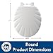 Mayfair Sculptured Shell Toilet Seat, Easy Clean Hinges with Durable Wood Seat, Made in USA, Round, White
