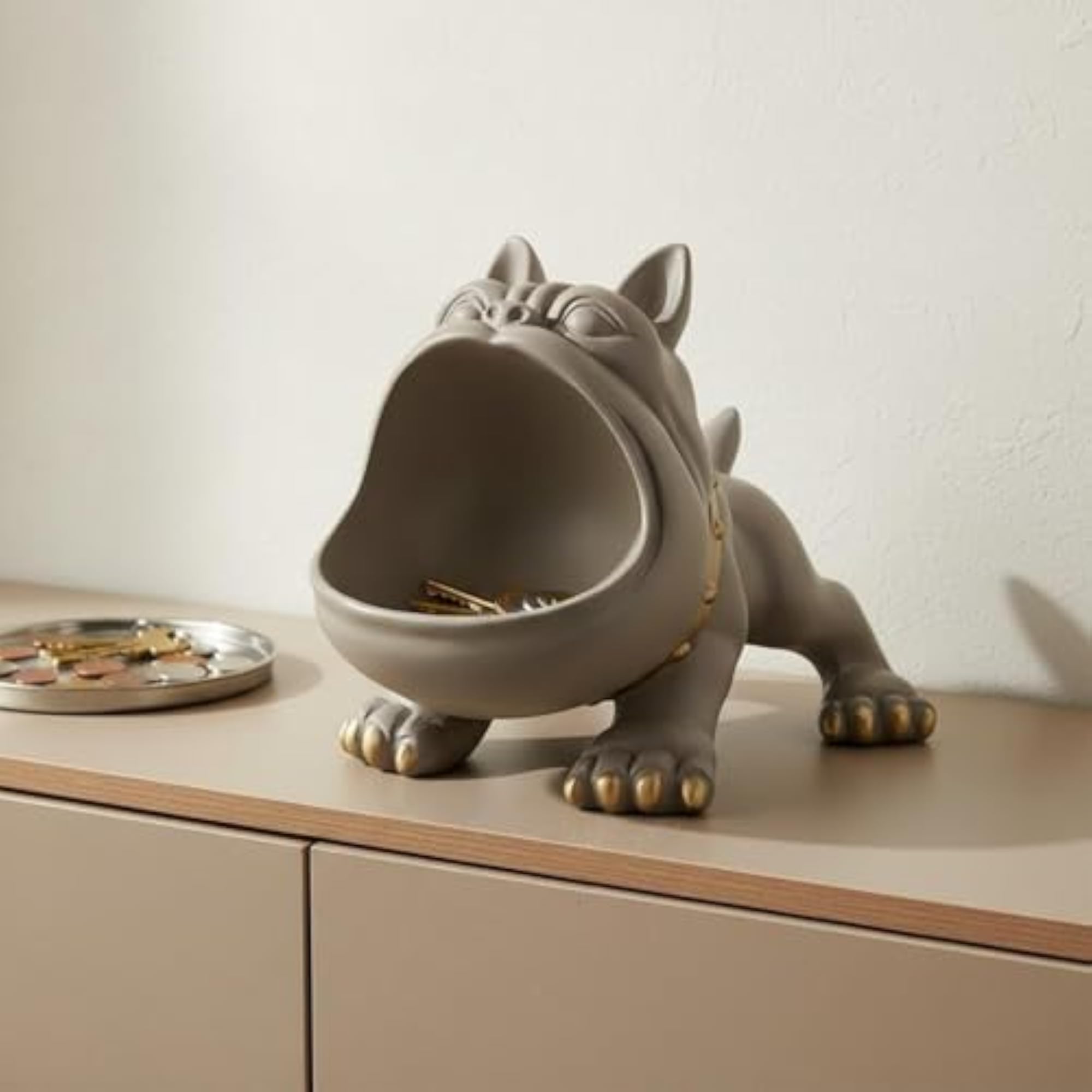 Entryway Organizer French Bulldog Key Bowl, Decorative Tray
