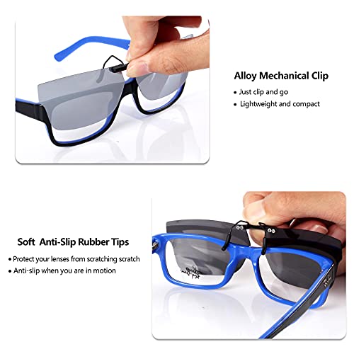 Image of Polarized CLIP-ON Sunglasses for Ray-Ban RB5268