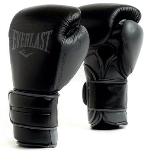 Everlast Unisex - Erwachsene Boxhandschuhe Powerlock 2 Trainingshandschuh, Schwarz, 16oz