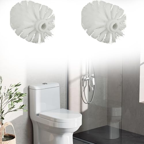 4Pcs Toilet Bowl Brush Replacement Head, Universal Toilet Brush Head Replacement, Ball Shaped Toilet Brushes Heads, for Home Hotel Bathroom Cleaning Tool(White)