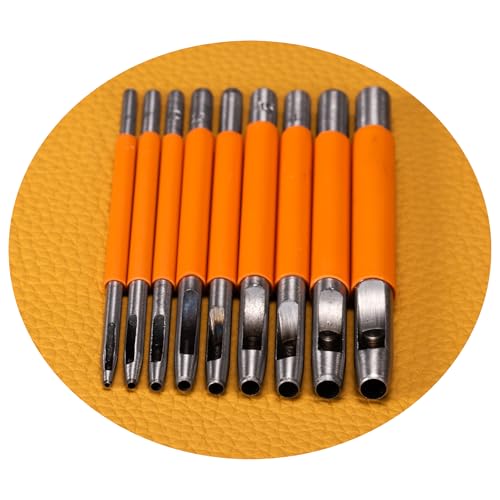 Fineday 9 Sizes Hole Punch Set, 1-5mm Leather Belt Tool