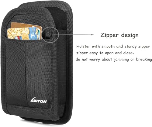 Zebra TC77 TC70 Scanner Holster Carrying Case Pouch Compatible with Zebra TC75, TC70x, TC70, TC72, TC77 Handheld Barcode Touch Mobile Computer,Scanner Case Holder with Clip and Belt Loops（2 Pack） - Thumbnail 2