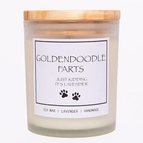 Goldendoodle Decor & Dog Mom Gifts - Lavender Scented Candle,