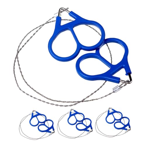 BESPORTBLE 4 Pack Stainless Steel Wire Saw Portable Rope for Trees Outdoor Hand Saws Emergency Wire Saws