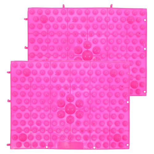 BIUDECO 2pezzi Tappetino Rettangolare per Riflessologia Plantare in Tpe Massaggiante per Punti di Pressione del Piede Portatile per Agopressione per Bagno Yoga e Uso Quotidiano