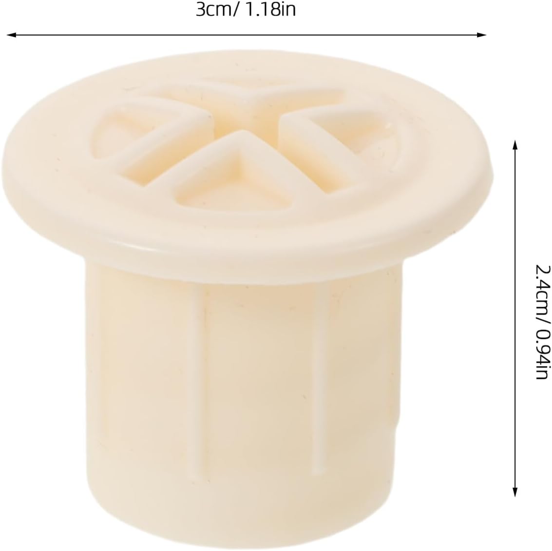 Toddmomy 6pcs White Plastic Slide Screw Caps, 1.8cm Inner Diameter Fixing Nut Protectors for ’s Indoor Playground Slide Accessories