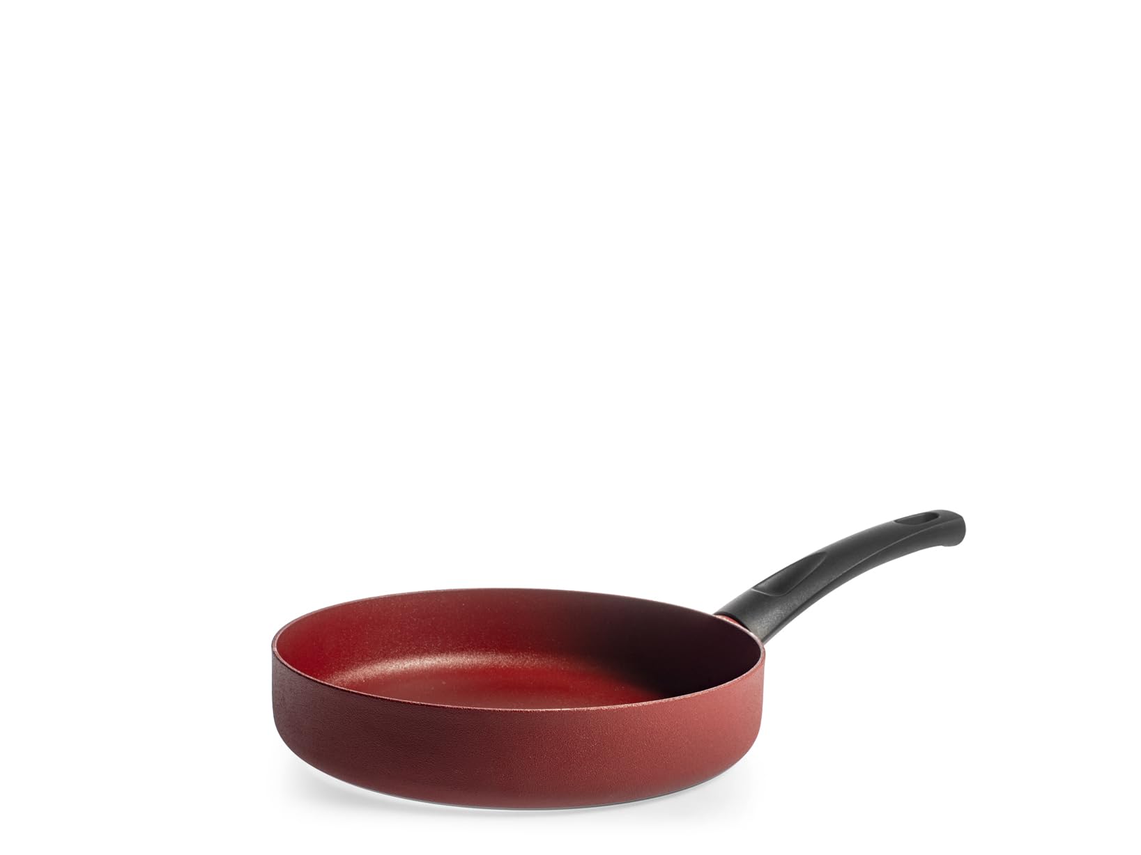 H&H Absolute Red Aluminium Frying Pan Ø22 cm – Non-Stick Pfluon Coating, Induction Base, Rough Surface for Uniform Cooking