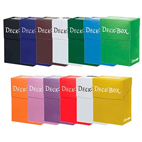 6 x Ultra Pro Deck-Box, kolekcjonowanie, wymiana i przechowywanie kart, Flip-Top, wielokolorowe (Pokemon, Magic The Gathering itd.)