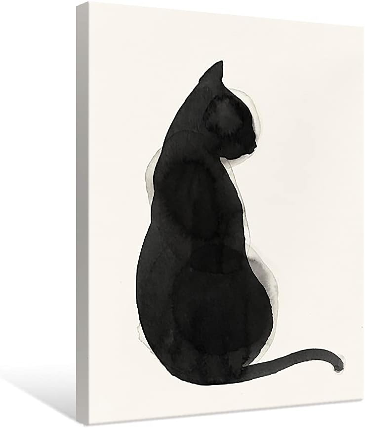 アートパネル スーパーsale セール期間限定 黒猫のデコレーション 動物 猫の絵 猫の後ろ姿 インテリア 壁掛け 部屋飾り 壁の絵 装飾画 ポスター