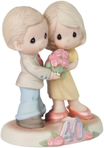 Miniatura 2 de Precious Moments 223018 Cuarenta años amorosos juntos Bisque Figura de porcelana