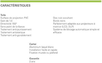 Schermo Da Proiezione Manuale Instaal Insman 100" (200x114 Cm) | 16:9, Tela PVC, Guadagno 1.0, Cassonetto In Acciaio - 5