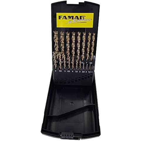 Famag HSS-G Set of 19 Twist Drill Bits for Wood Cover