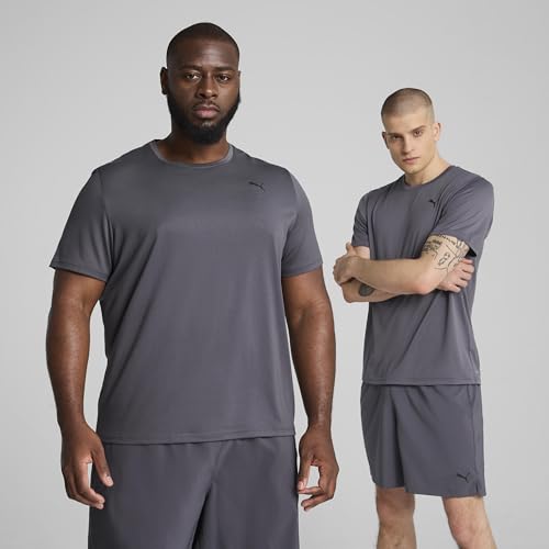 PUMA Herren TAD Essentials Einfarbiges T-Shirt mit Cat Logo M, Galactic Gray – Ansicht 3