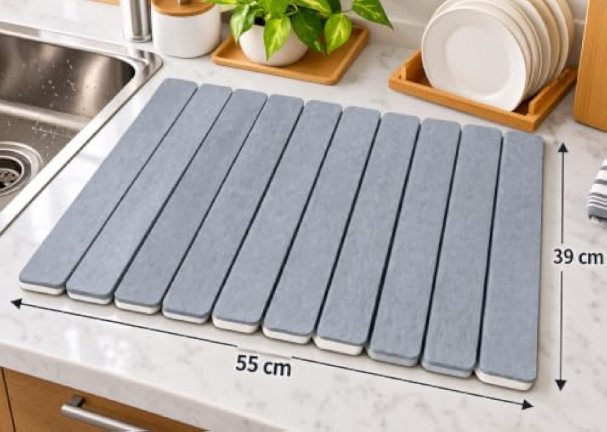 Quick Dry Stone Bath Mat, Diatomaceous Earth Floor Mat