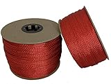 Cajun Pull Line - 1/2 Inch RED - 1,200 lb. - Pull Tape - Polyester Pulling Tape - Made in USA (100)