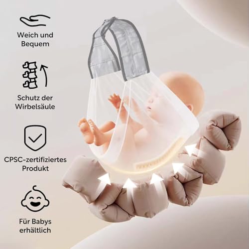 JOYNCLEON Tragetuch Baby & Seitentrage - Ergonomische Hüfttrage für Baby & Kleinkind mit Hüftsitz, ASTM Zertifiziert, Leicht & Atmungsaktiv,0-36 Monate (Schwarz)