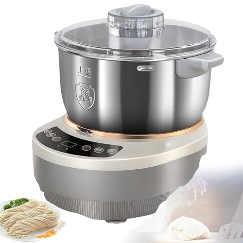 Amasadora de masa de acero inoxidable con fermentación y temporizador, diseño dividido para mezclar y amasar eficientes, ideal para hornear en casa y profesional
