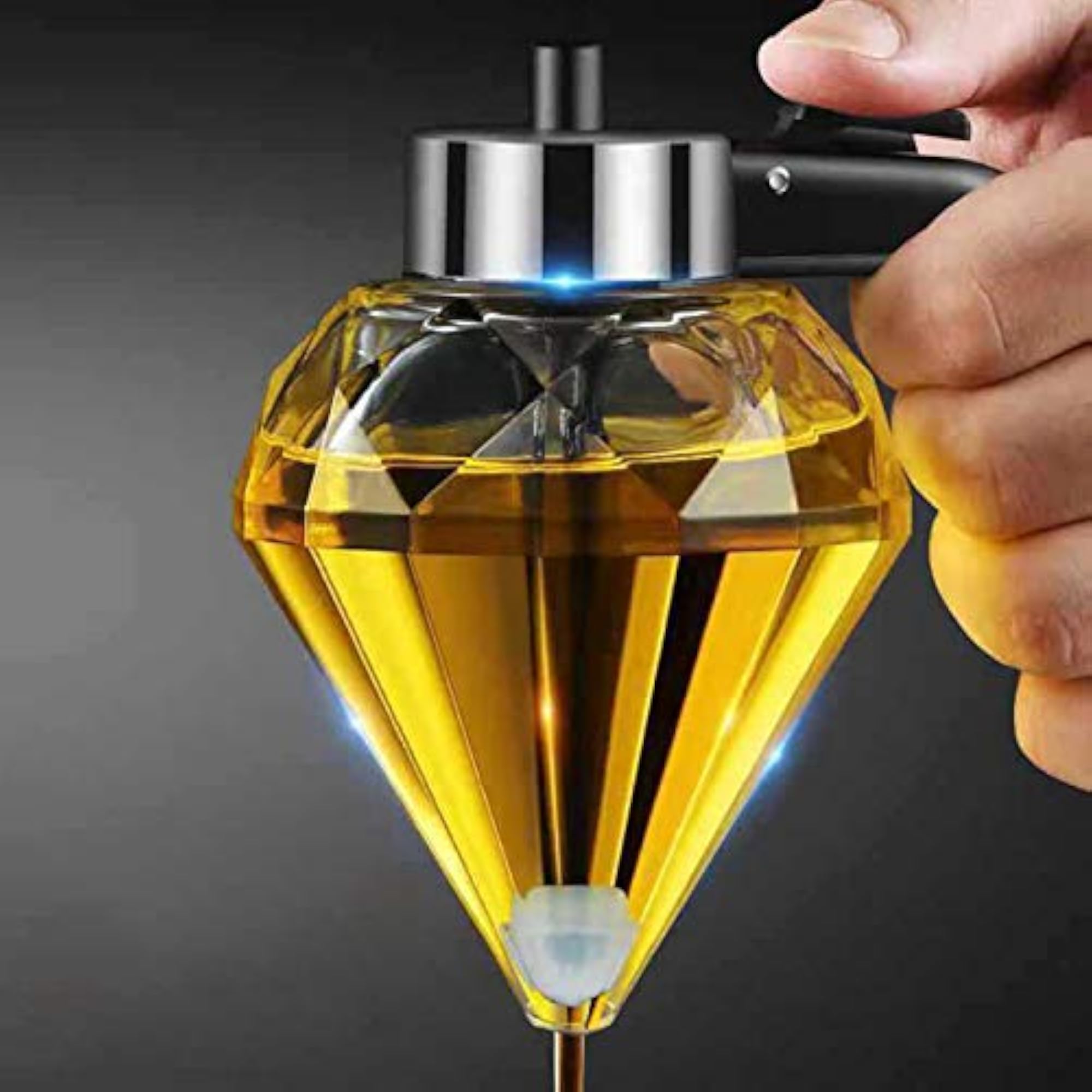 Kitchen Oil Dispenser Press and Measure Bottle Olive Glass