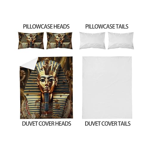 Housse de couette Egyptian Pyramids 260x220 parure lit 2 pièces