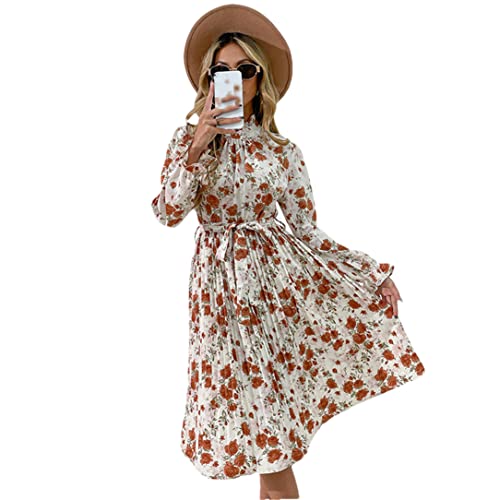 Robe plissée bohème pour vos terrasses estivales, imprimé floral et manches lanternes