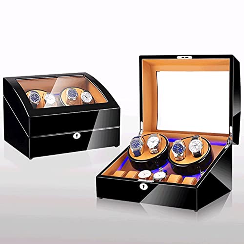 Caja para 4+6 relojes automáticos en madera lacada con motor silencioso 6