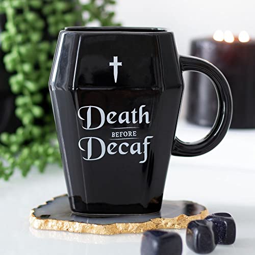 something different - Death Before Decaf - Coffin Mug, Schwarz - Image 4