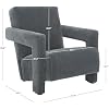 SAFAVIEH Couture Collection Taylor Modern Navy Velvet Upholstered Accent Chair (Fully Assembled)