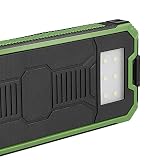 Przenośny Bank Energii Słonecznej, Dwa Porty USB, DużA pojemność 20000 MAh, Szybkie ładowanie Tabletów Telefonicznych, Zasilanie Awaryjne, Bateria Zewnętrzna 5 V 2,1 A (GREEN)