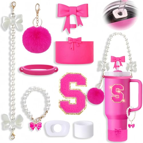 9PCS Pink Stanley Cup Accessories Set for Stanley Cup 30oz 40oz