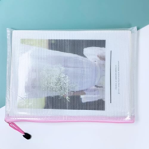 5Pcs A4 Plastic Wallets File Folders Zip Lock Bags Document Wallet File Zipper Bags for Office Home School Supplies (A4-5Pcs) - Image 8