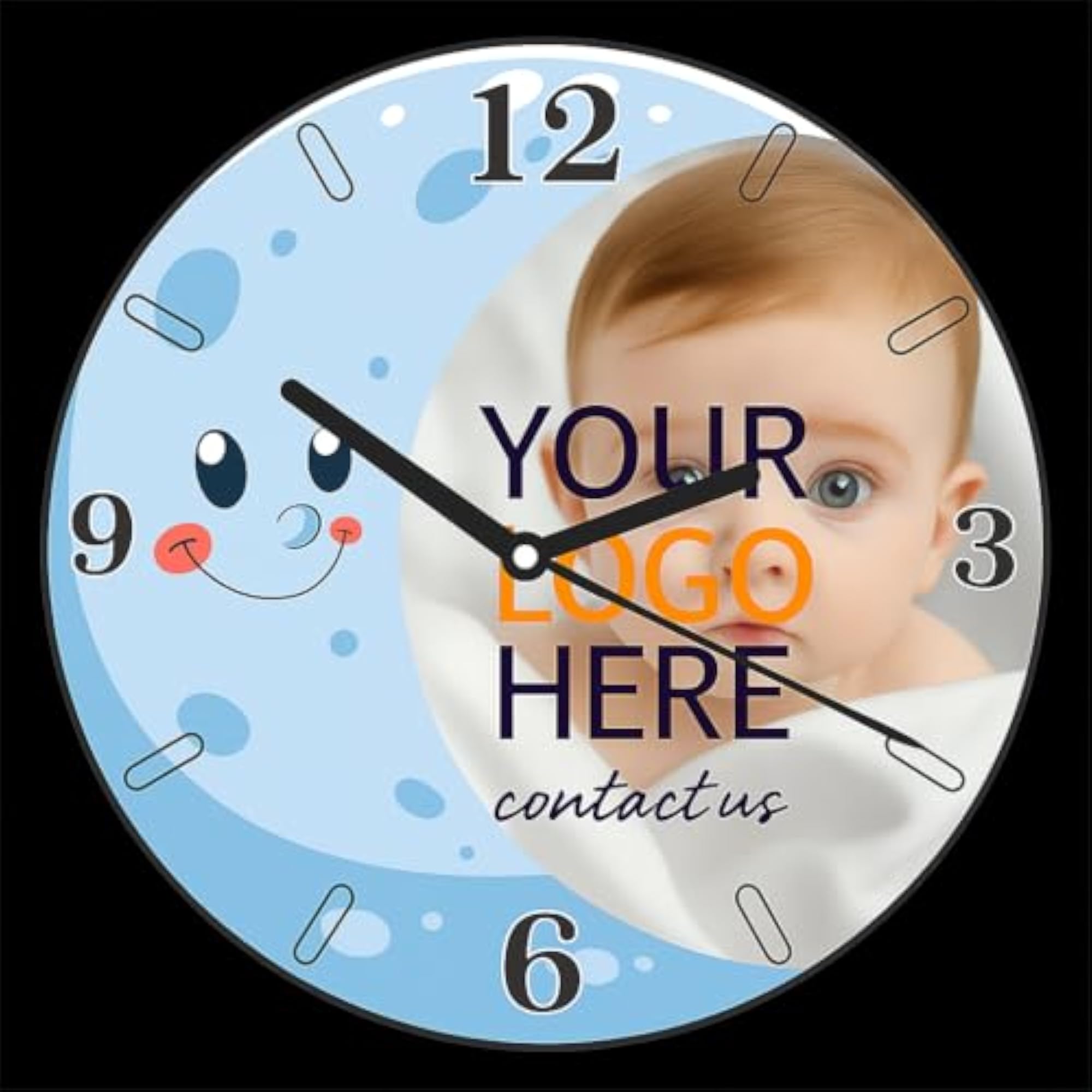 Picture Clock with Multiple Patterns, Elegant Wall Decor