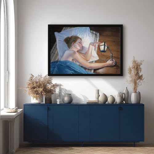Impression sur toile « The Little Lamp » avec cadre à suspendre robuste