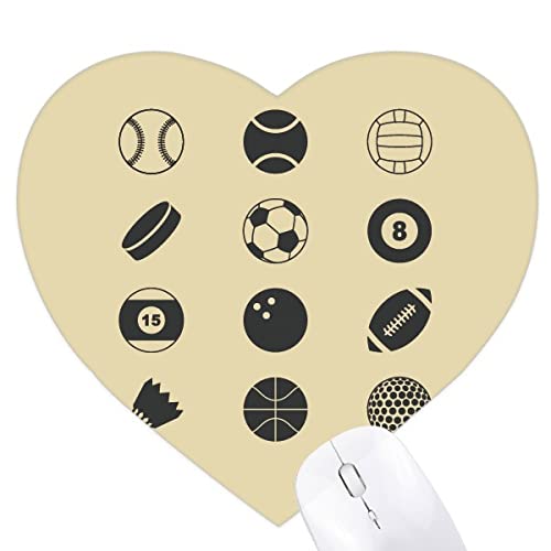Tapis de souris coeur modèle sport géométrie simple anti frottement