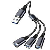 Extension USB 3 en 1 efficace : avec ce répartiteur USB 1 à 3, étendez votre port unique à trois ports - 1 répartiteur USB 3.0 et 2 ports USB 2.0. Idéal pour le chargement et le transfert de données simultanés jusqu'à 5 Gbps. Parfait pour ordinateur portable, MacBook, PC, PS5 ou voiture - Compact, rapide et fiable