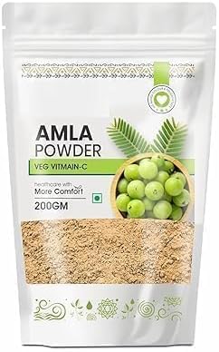 Amla Powder (200g) 100% Pure & Natural Boosts Hair Growth, Skin Health, Immunity Ideal for Eating, Drinking & DIY Hair Masks