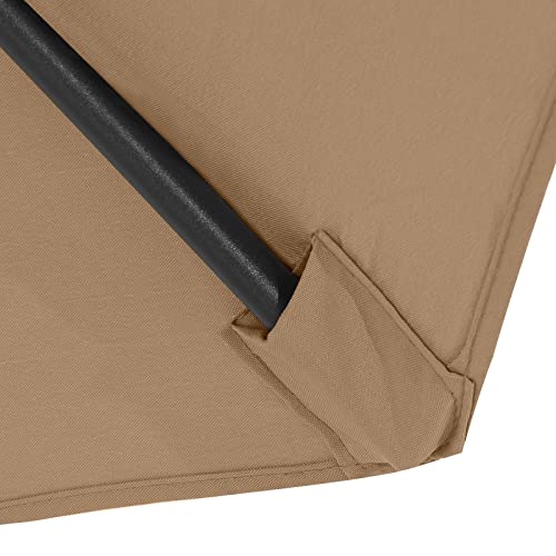 Image of MASTERCANOPY Patio Umbrella 9 ft Replacement Canopy for 6 Ribs-Khaki Canopy Only